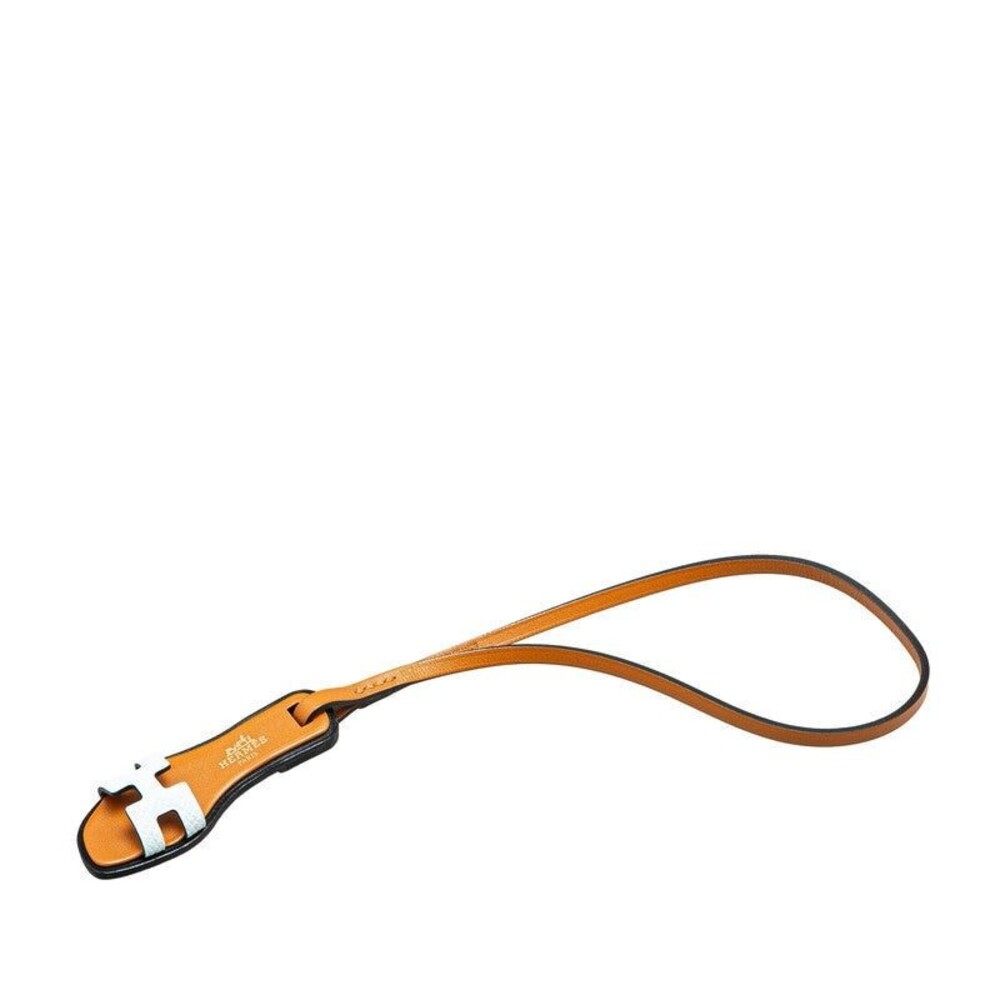 Hermes Oran Nano Sandal Charm Bag Charm Brown Light Blue Veau Epsom Butler
